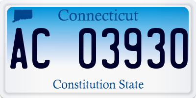 CT license plate AC03930