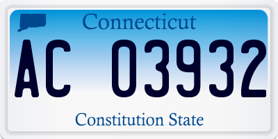 CT license plate AC03932