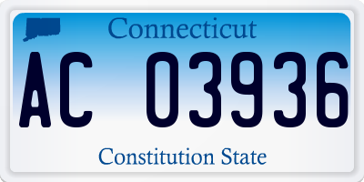 CT license plate AC03936