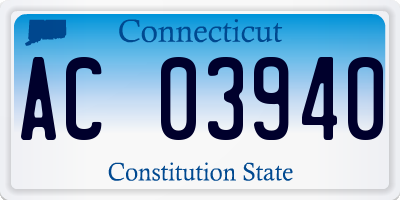 CT license plate AC03940