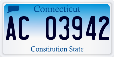 CT license plate AC03942