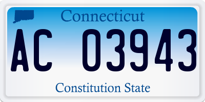 CT license plate AC03943