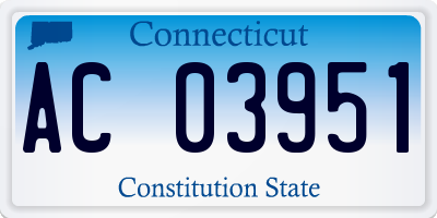 CT license plate AC03951