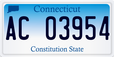 CT license plate AC03954