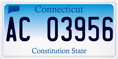 CT license plate AC03956