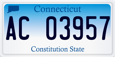 CT license plate AC03957