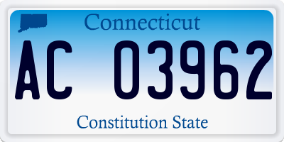 CT license plate AC03962