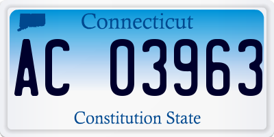 CT license plate AC03963