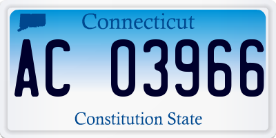 CT license plate AC03966