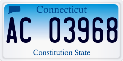 CT license plate AC03968