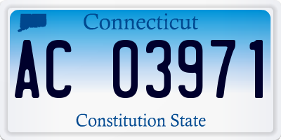 CT license plate AC03971