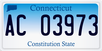 CT license plate AC03973