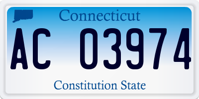 CT license plate AC03974