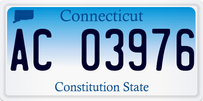 CT license plate AC03976