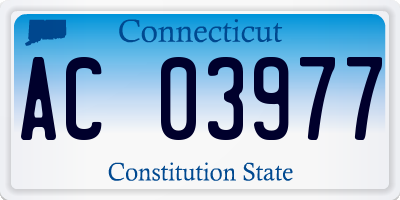 CT license plate AC03977