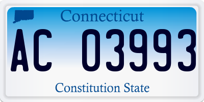 CT license plate AC03993