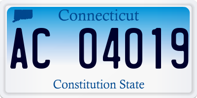 CT license plate AC04019