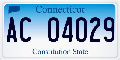 CT license plate AC04029