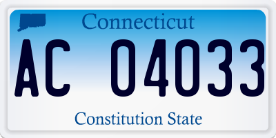 CT license plate AC04033