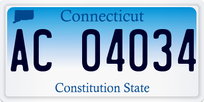 CT license plate AC04034