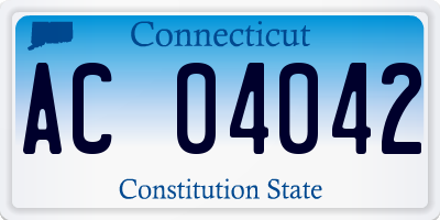 CT license plate AC04042