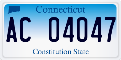 CT license plate AC04047