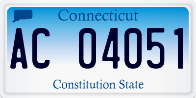 CT license plate AC04051