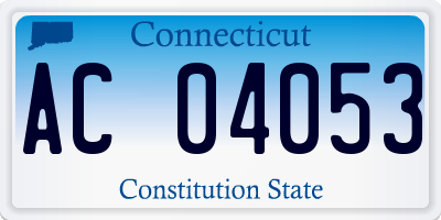 CT license plate AC04053
