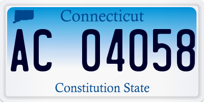 CT license plate AC04058