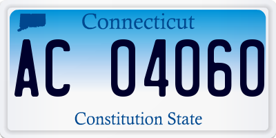 CT license plate AC04060