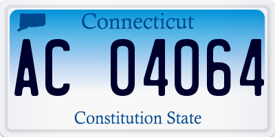 CT license plate AC04064