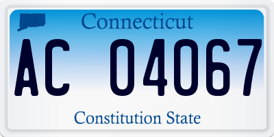 CT license plate AC04067