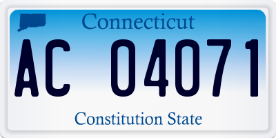 CT license plate AC04071