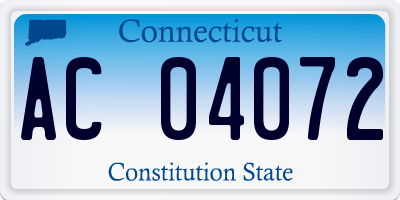 CT license plate AC04072
