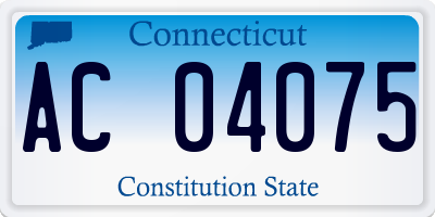 CT license plate AC04075