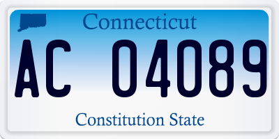 CT license plate AC04089