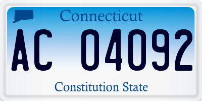 CT license plate AC04092