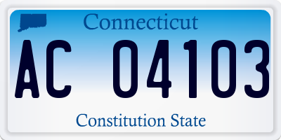 CT license plate AC04103