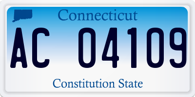 CT license plate AC04109