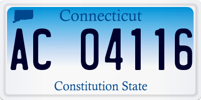 CT license plate AC04116