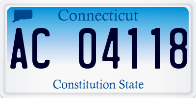 CT license plate AC04118