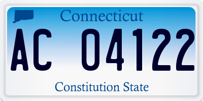 CT license plate AC04122