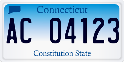 CT license plate AC04123