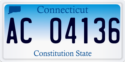 CT license plate AC04136
