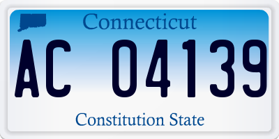 CT license plate AC04139