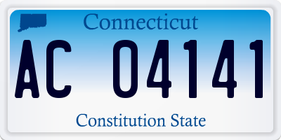CT license plate AC04141
