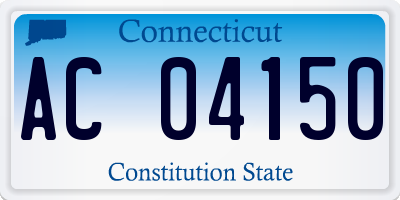 CT license plate AC04150