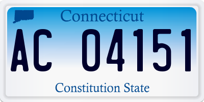 CT license plate AC04151