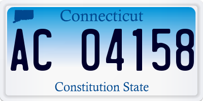 CT license plate AC04158