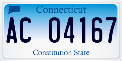 CT license plate AC04167